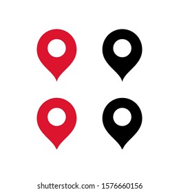 Set of pin location icon vector template.