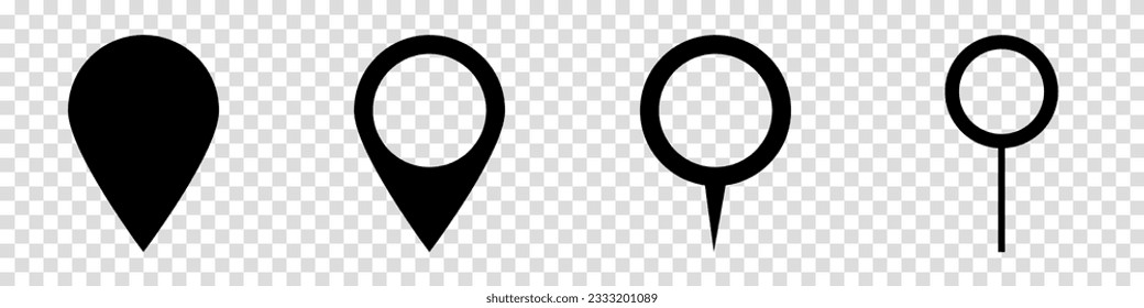 Establecer un pin para el icono de signo de mapa en un fondo transparente