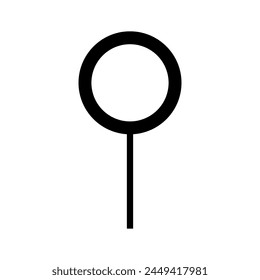 Set pin for map sign icon on a transparent background