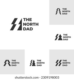 Set of Pine tree logo template, Creative Pine logo design vector, Pine logo concept