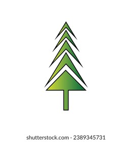 set of pine tree vector isolated on white background. nature, tree, plant, pine, fir, pine tree, wood, leaf, leaves, forest, environment, green, logo, icon, sticker, clipart, vector illustration