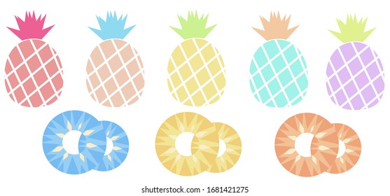 Conjunto de piña en color pastel 