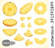 pineapple slice vector