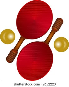 A set of a ping-pong icons.