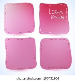 Set of pink banner 