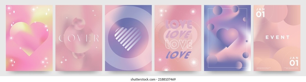 Set Pink   blue pastel templates  Liquid Gradient   modern concept  Editable Vector Illustration  For backgrounds  designs  albums  covers  artworks  banners  wallpapers  designs 