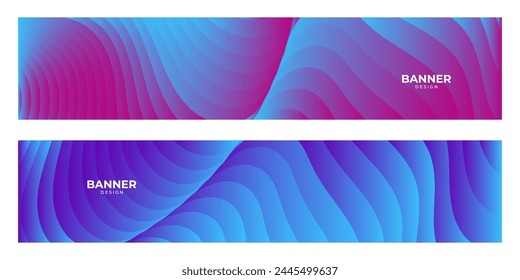 conjunto de fondo de Anuncio de onda degradado púrpura azul rosado