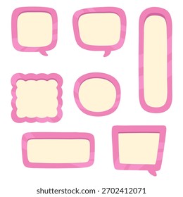 Conjunto de rosa bonito balão bolha quadros coleção