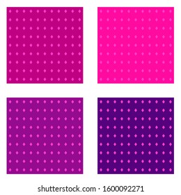 Set of pink diamond seamless pattern wallpaper background textures vector illustration graphic design modern style 