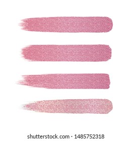 set of pink glitter brush