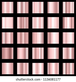 Set of pink gradient. Rose color gradient collection. Vector EPS 10.