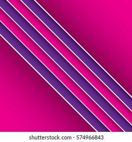 A set of pink and purple abstract vector stripes. This unique background would be suitable for use as wrapping paper or as a textile pattern.