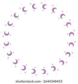 Set of pink radial  frames of cute hearts