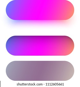 Set of pink spectrum web icon and button templates isolated on white background. Vector illustration.