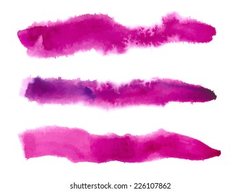 set of pink strokes, traced vector image
