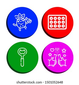 Set of pint icons such as Drunk, Beer box, Bottle opener, Beer 