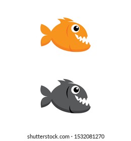 a set of piranha icons