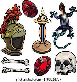 Piratenbesteck, Cartoon-Stil
