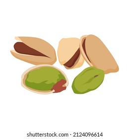 Set of pistachio vector illustration.
