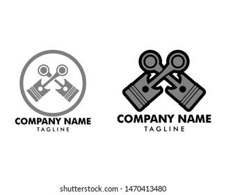 Set of Piston automotive logo design template vector