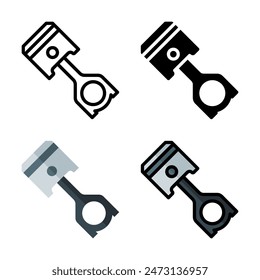 Set of Piston Icon Vector Illustration