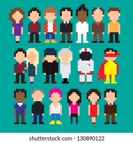 18,107 People pixel art Images, Stock Photos & Vectors | Shutterstock