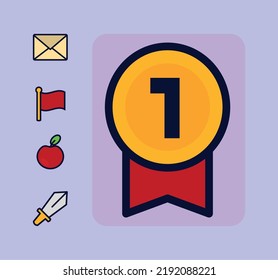set pixel art, vector design