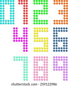 Set of pixel digit numbers. Vector illustration Eps 8.