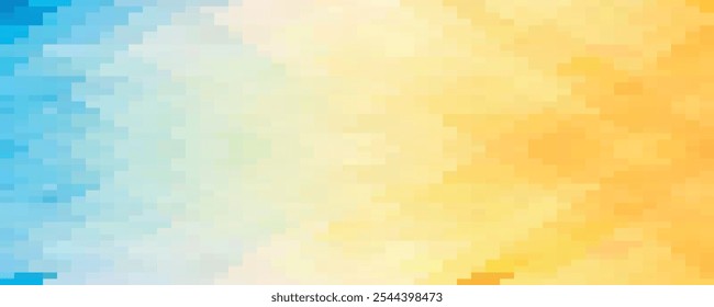 Set pixel mosaic textures with simple square particles. Vector illustration on black background.