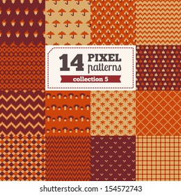 Set of pixel patterns - Autumn                                                                                                 All patterns were added in Swatches palette 