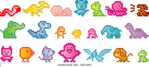 set of pixel pets 04