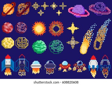 2,000 Pixel spaceship Stock Vectors, Images & Vector Art | Shutterstock