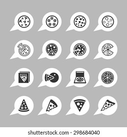 Set of pizza icons