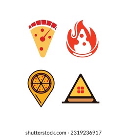 Set of pizza logo design template, Pizza Design Vector Set of food pizza labels templates for restaurant ideal template for logo or poster
