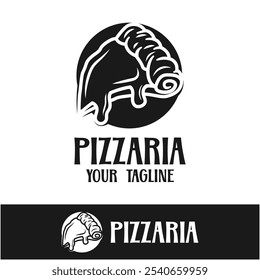 Conjunto de Pizza Logo Modelo Design Vetor, Emblema, Design Concept, Símbolo Criativo, Ícone.