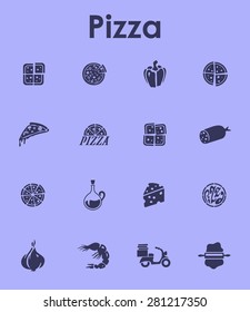 It is a set of pizza simple web icons