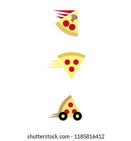 a set of pizza slice icons