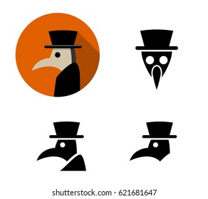 Set of Plague doctor icons, vector design