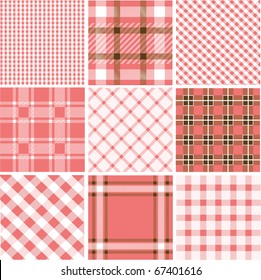 Set of plaid patterns