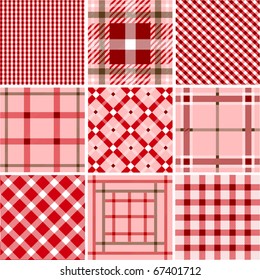 Set of plaid patterns