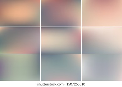 Set of Plain vector background designs
