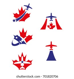 A set of plane icons