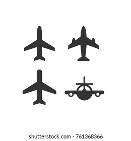 Set of plane icons, isolated vectors