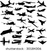 Set of planes silhouettes