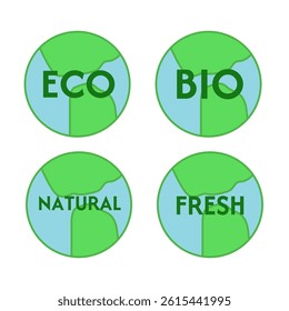 Set of planet icons eco bio natural fresh vector on white background
Vector planet icons eco friendly icons
