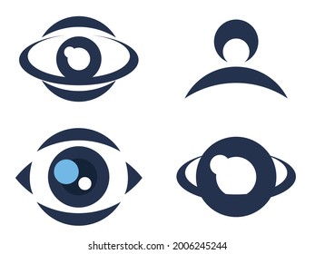 Logotipo del conjunto del planeta. Conjunto de iconos del planeta. Ilustración vectorial del logotipo del planeta aislado