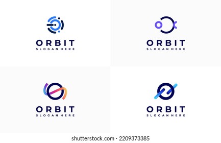 Orbital Round Logo Stamp