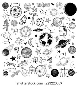 Set Planets Icon Hand Drawn Vector Stock Vector (Royalty Free) 223223059