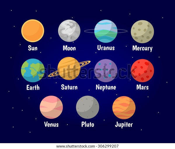 Set Planets Vector Illustration Stock Vector (Royalty Free) 306299207 ...