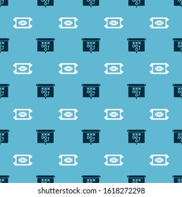 Set Planning strategy concept and American Football ticket on seamless pattern. Vector